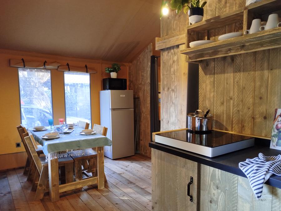 Lodge 4 personnes - Chalet Lodge 27m2 avec salle de bain - 2 chambres 4 pers 2