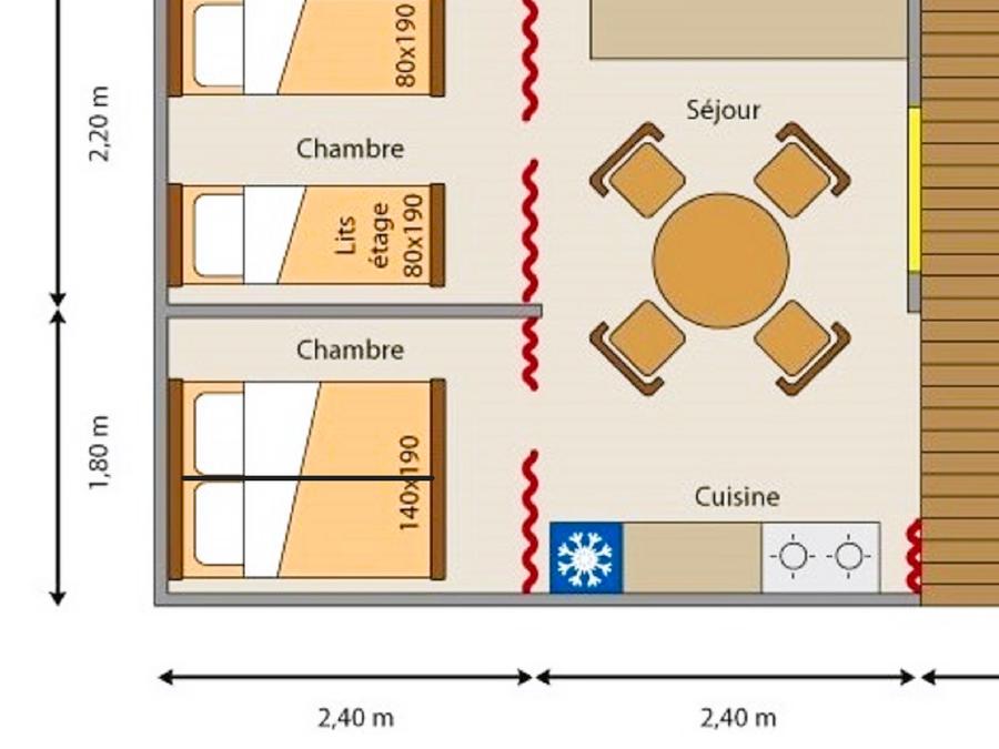 Tente en toile et en bois 4 personnes - Safari Lodge 2