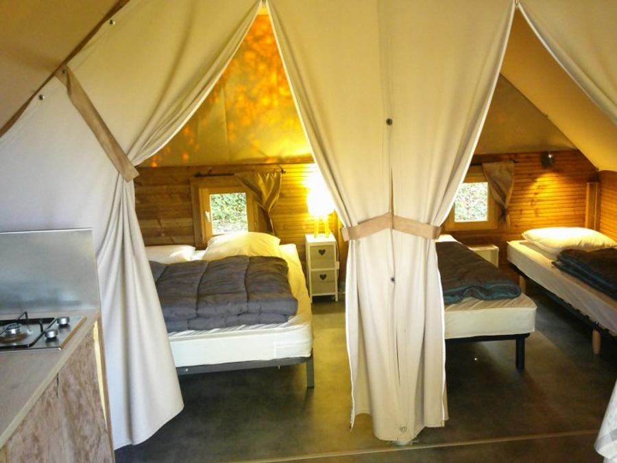 Tente en toile et en bois 4 personnes - Safari Lodge 3