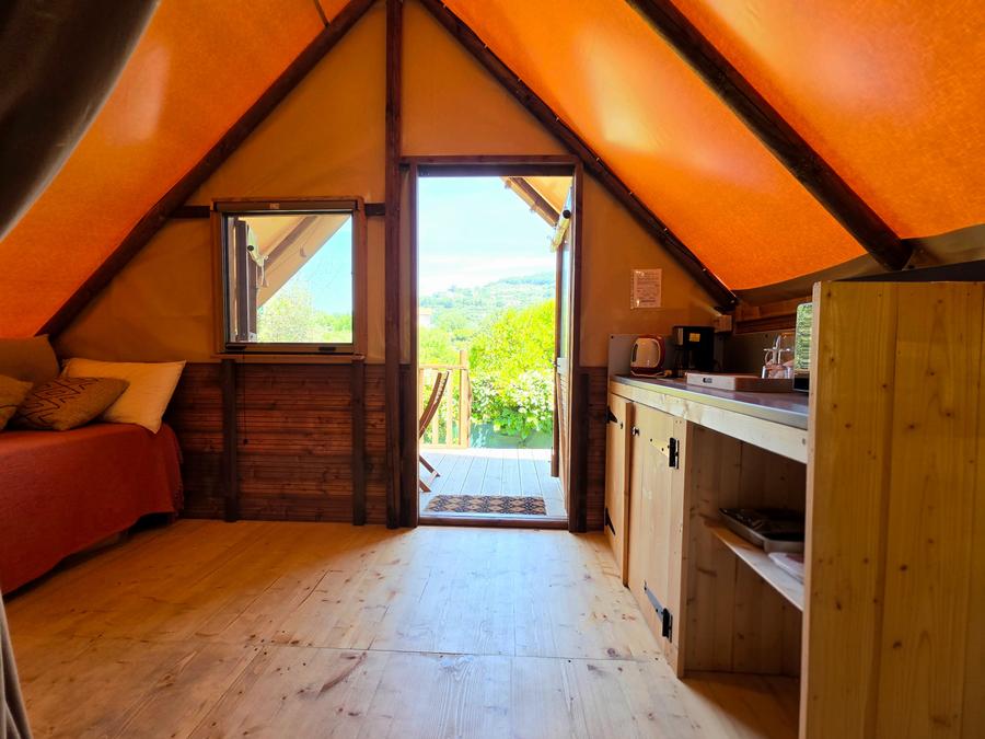 Tente en toile et en bois 4 personnes - Safari Lodge 11