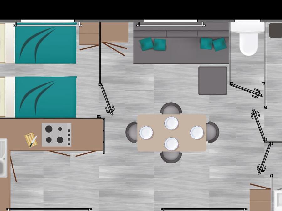 Mobilhome 4 personnes - Mobil home Confort 30m² - Pas d'animal 5