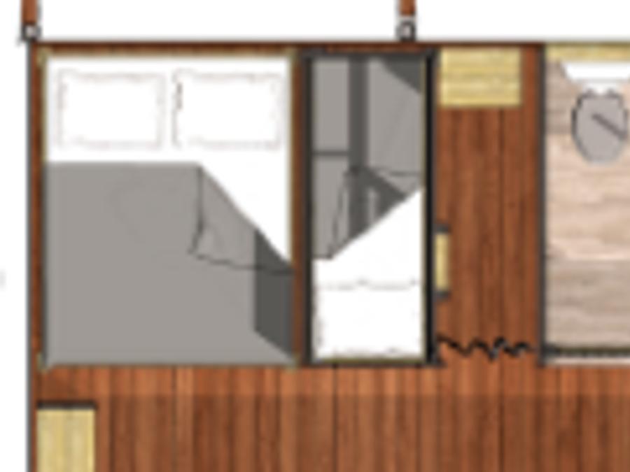Hébergement 4 personnes - Tente Safari Lodge (21 m2 - 2 ch.) 1
