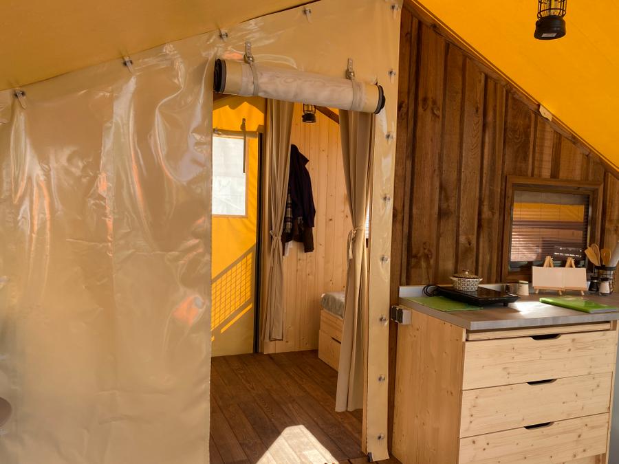 Hébergement 4 personnes - Cabane du campeur (10 m² - 1 ch.) 1
