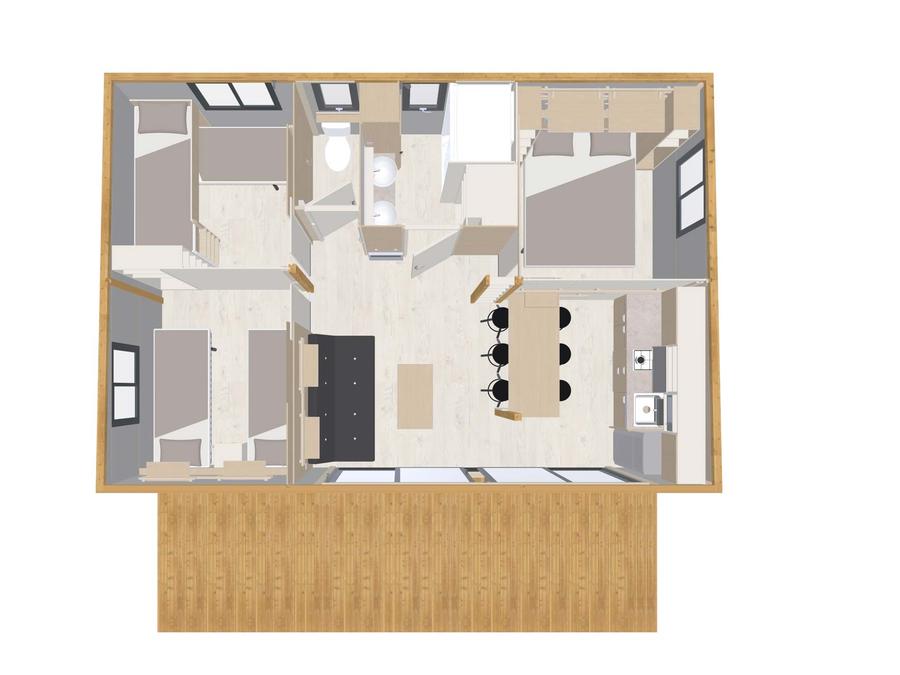 Lodge 6 personnes - Cottage Lodge (35 m² - 3 ch.) 7