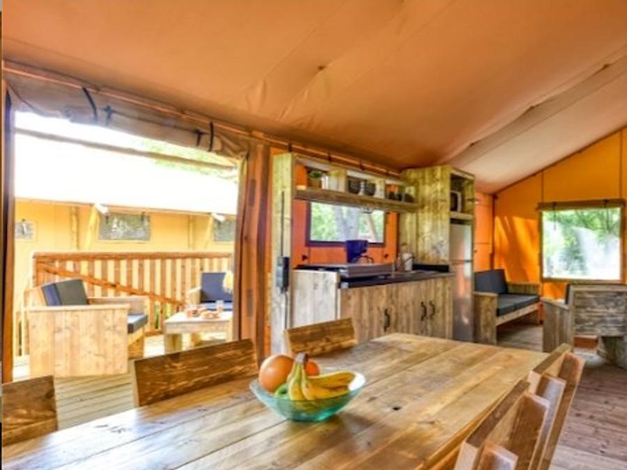 Hébergement 5 personnes - Tente Safari Lodge (40 m² - 2 ch.) 1