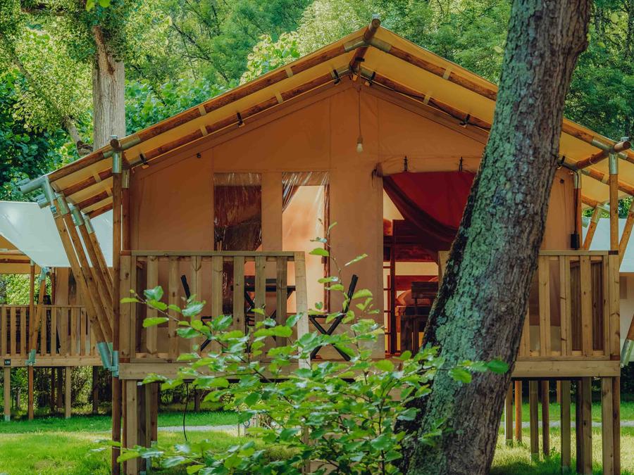 Tente en toile et en bois 5 personnes - Tente Lodge Insolite 2ch 8