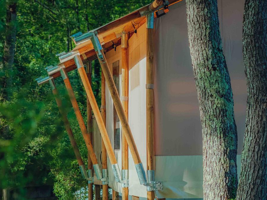 Tente en toile et en bois 5 personnes - Tente Lodge Insolite 2ch 6
