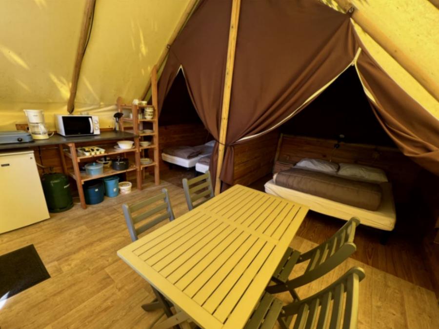 Tente en toile et en bois 4 personnes - Cabane Hibiscus 0