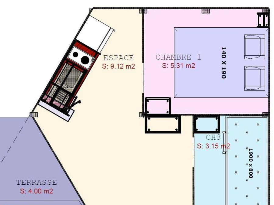 Tente en toile et en bois 4 personnes - TENTE SAHARI 2 CH 4 pers 1/4 pers 7