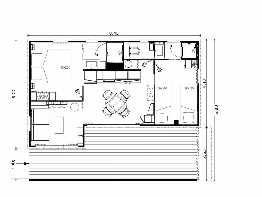 Chalet 4 personnes - Cottage Badiane - 35 m² - 2 chambres 5