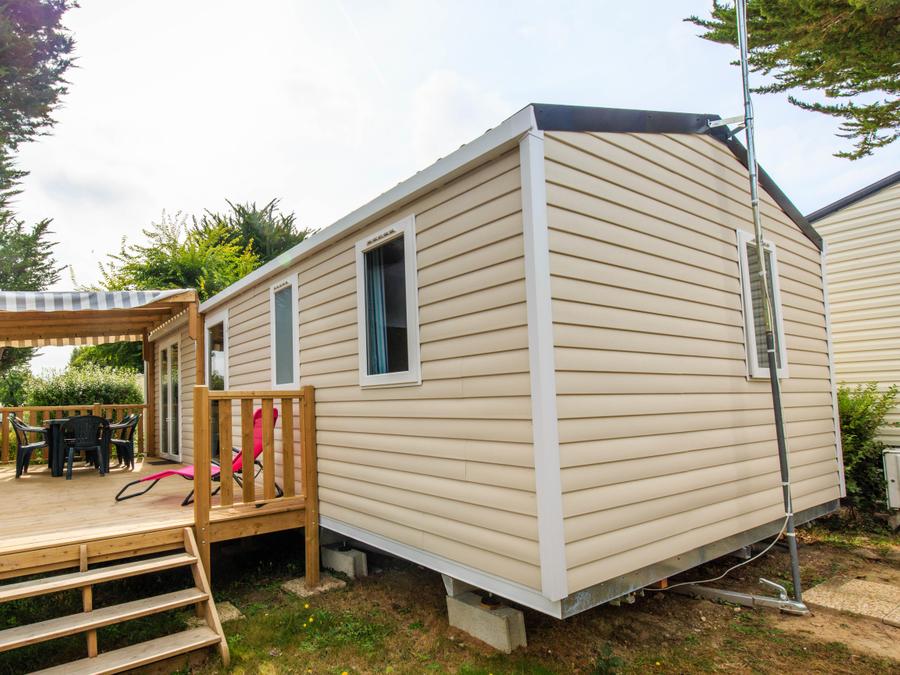 Mobilhome 7 personnes - MH 3CH - TERRASSE SEMI COUVERTE FERMEE 6/7 PERSONNES 3