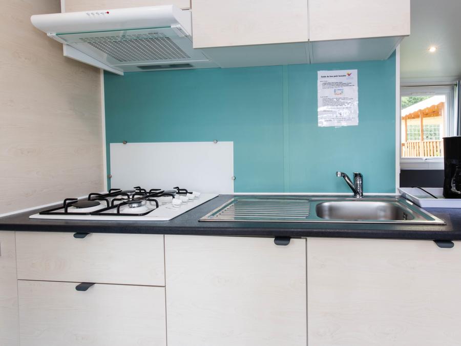 Mobilhome 7 personnes - MH 3CH - TERRASSE SEMI COUVERTE FERMEE 6/7 PERSONNES 7
