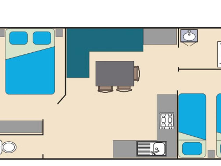 Mobilhome 4 personnes - CLASSIQUE - Océane 1