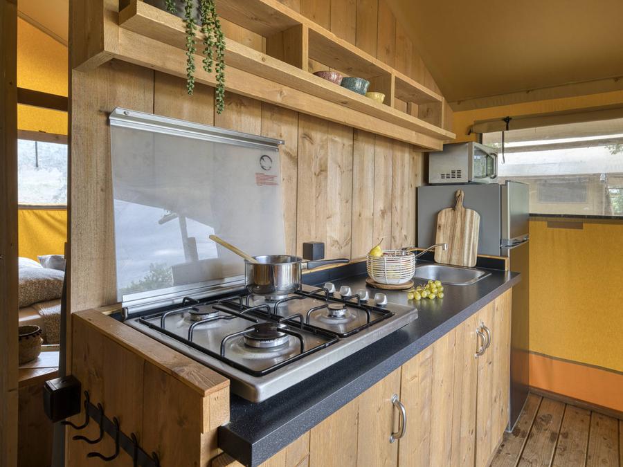 Tente en toile et en bois 4 personnes - Lodge Insolite 2 chambres 12