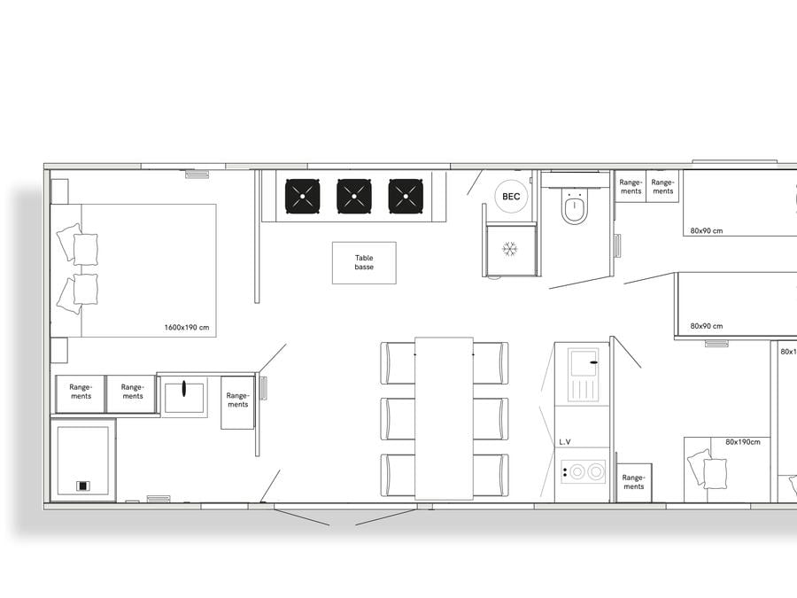 Chalet 6 personnes - Cottage Premium 3 chambres 13
