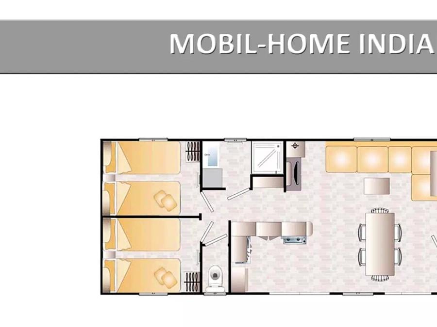 Mobilhome 8 personnes - Indiana 4 Pièces 6/8 Personnes Climatisé + TV 10