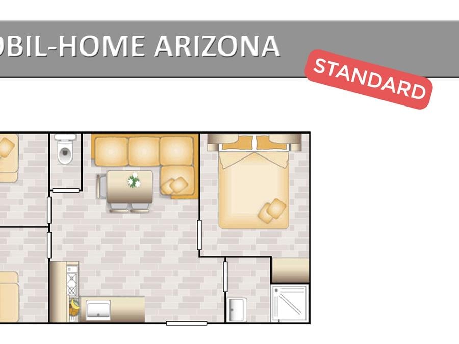 Mobilhome 6 personnes - ARIZONA STANDARD - 3 chambres - TV - CLIM 8