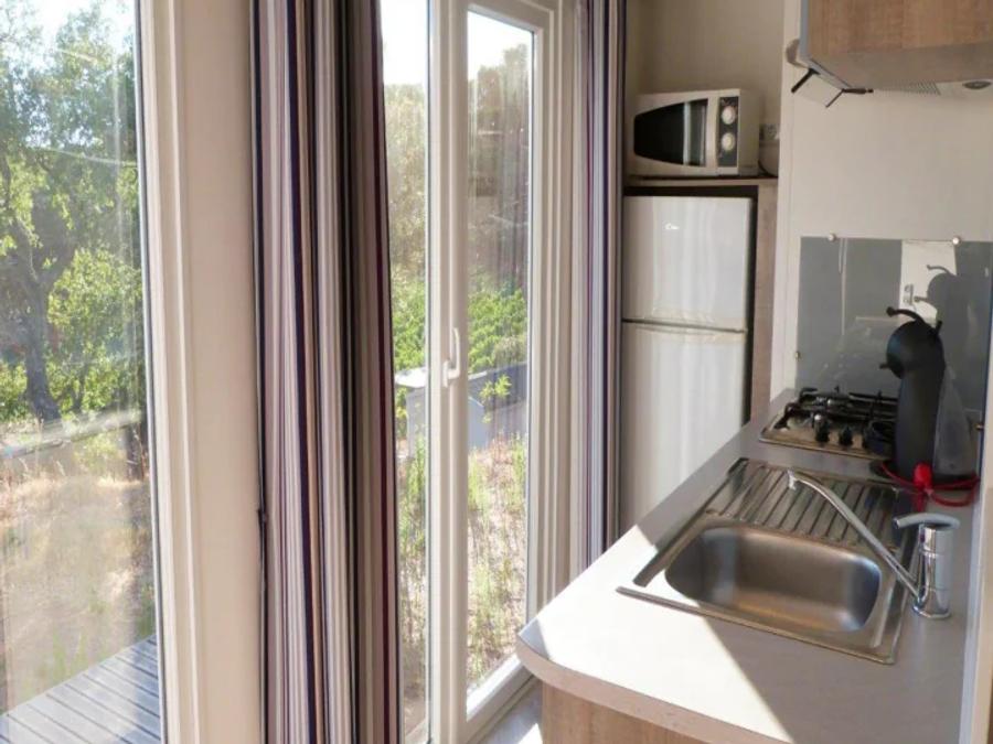 Mobilhome 6 personnes - Mobil Home Aqua 3ch 6 pers Terrasse Semi-couverte Clim TV 3