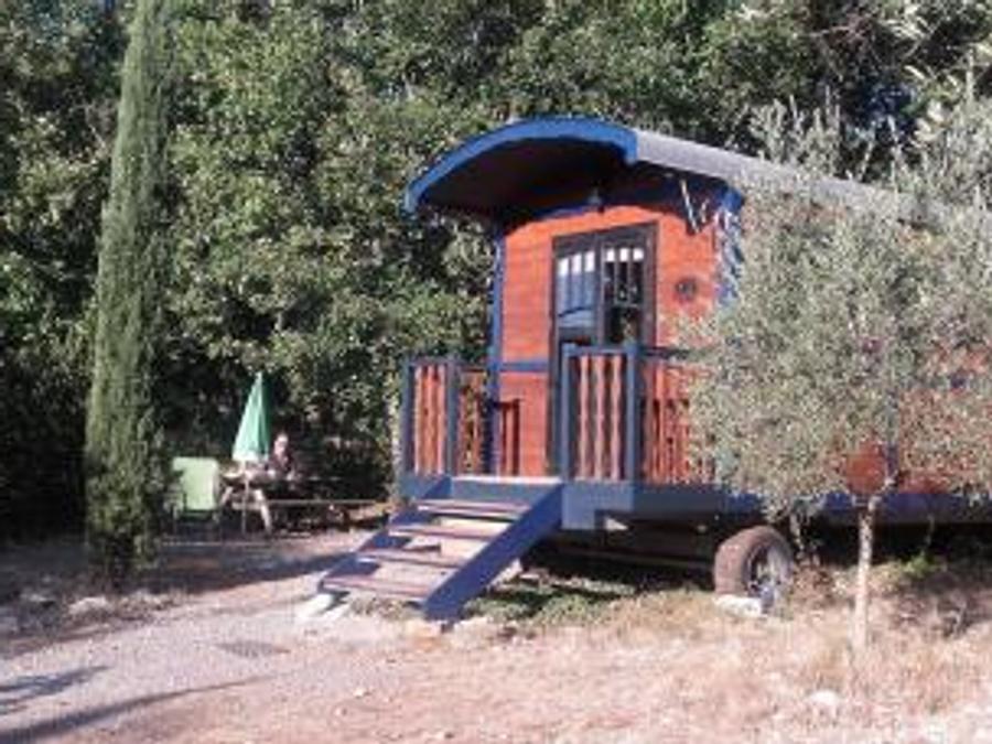 Lodge 3 personnes - Roulotte ( Séjour Premium ) climatisée/ tout inclus version luxe avec Spa privatif / 2 pers inclus 14