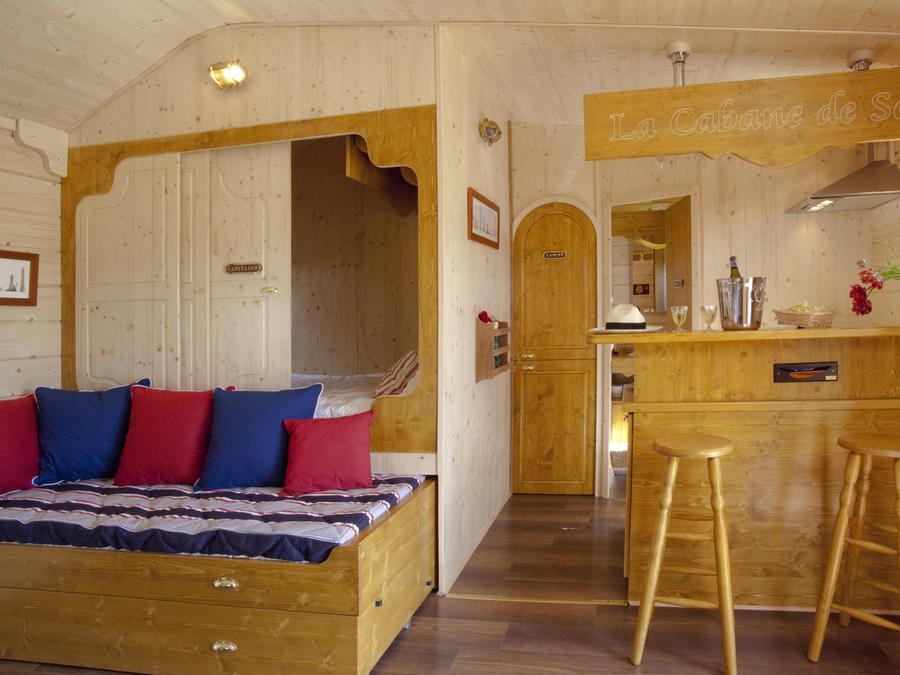 Chalet 5 personnes - Cabane de Sam climatisée ( petite maison de famille, spa privatif sur la terrasse ) / 5 pers inclus 10