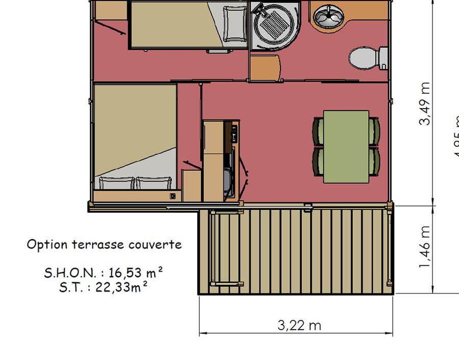 Bungalow 4 personnes 1