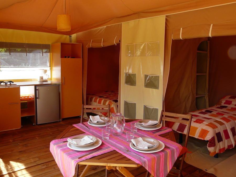 Bungalow toilé 5 personnes - Bungalow Toilé Maldives STANDARD 26m² 2 chambres + terrasse couverte 13m² / sans sanitaire - PMR 1