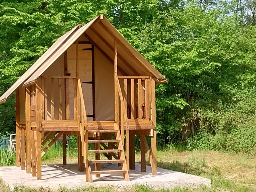 Tente 2 personnes - Tente Lodge Rando sur pilotis, 5,7m² 1 chambre avec terrasse sans sanitaire et cuisine 0