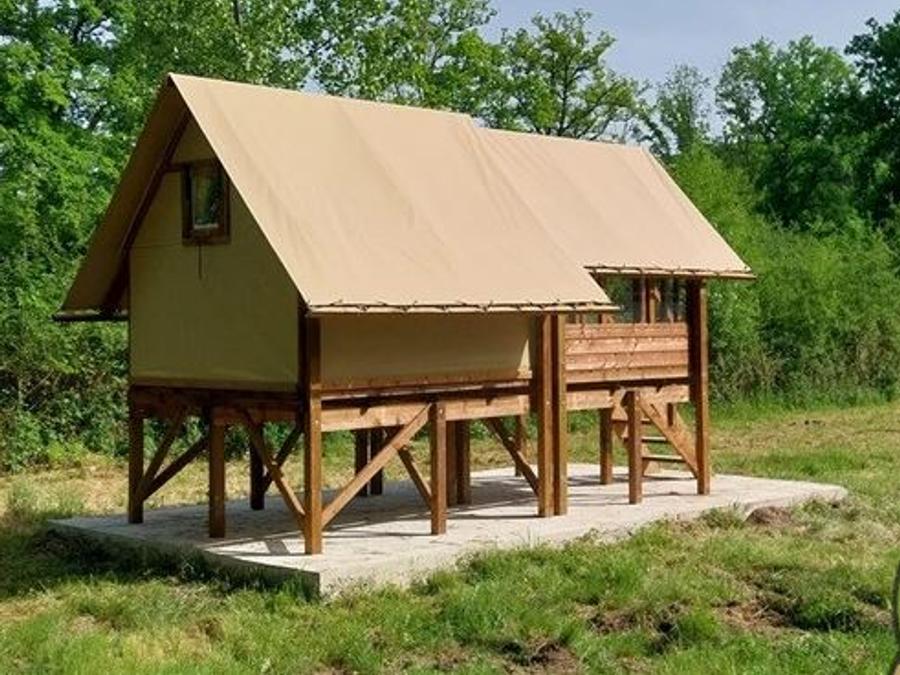 Tente 2 personnes - Tente Lodge Rando sur pilotis, 5,7m² 1 chambre avec terrasse sans sanitaire et cuisine 1