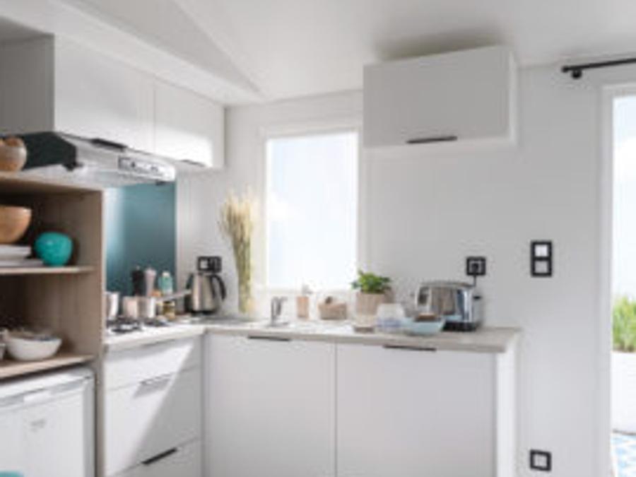 Mobilhome 4 personnes - Cottage Opale Vacances - 2 Chambres - 27m2 - Terrasse en bois 2