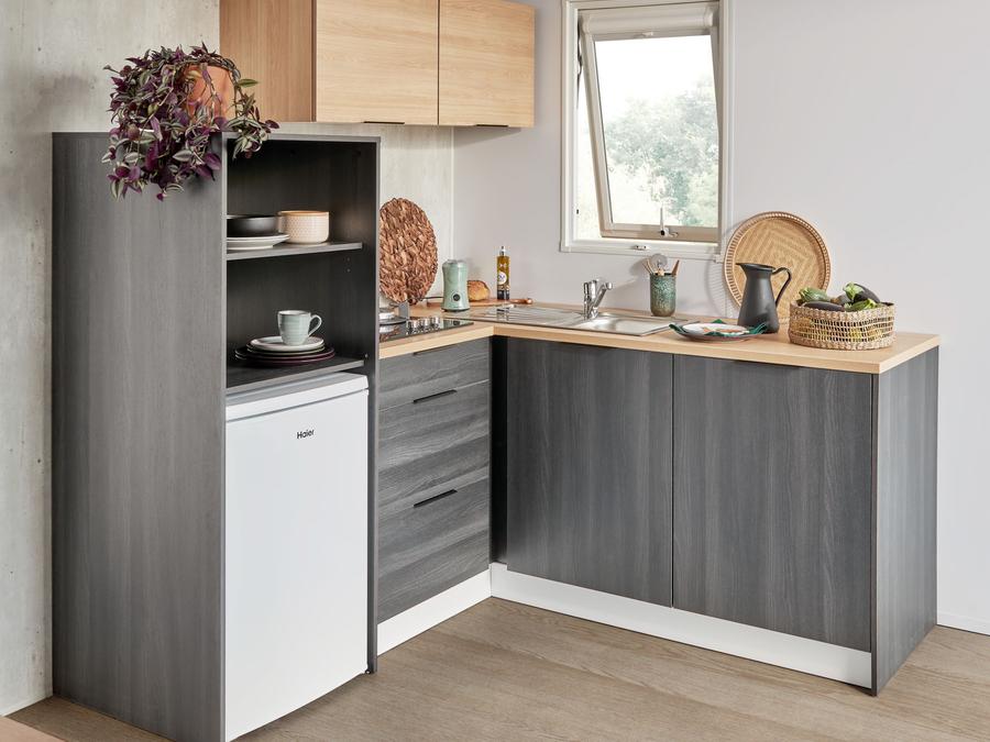 Mobilhome 4 personnes - Cottage Opale Vacances - 2 Chambres - 27m2 - Terrasse en bois 3