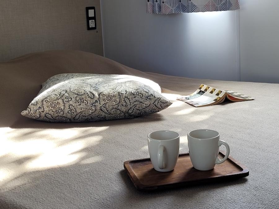 Mobilhome 4 personnes - Cottage Opale Lounge - 2 Chambres - 30 m2- Terrasse semi-couverte 10