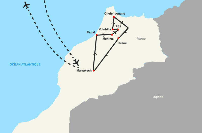 Circuit Coralia Tour Imperial & Chefchaouen Extension Valeria Dar Atlas 4*