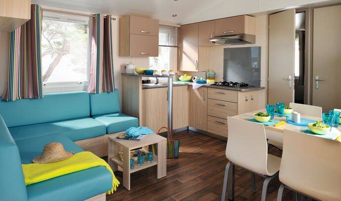 Mobil-home | Comfort | 2 Ch. | 4 pers. | Terrasse surélevée | A/C 1