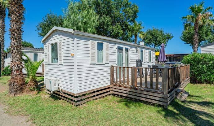 Mobil-home | Classic | 2 Ch. | 4/6 pers. | Terrasse surélevée non couverte | A/C 1