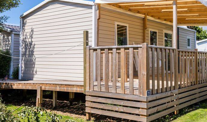 Mobil-home | Comfort | 2 Ch. | 4/6 pers. | Terrasse surélevée | A/C | TV 1