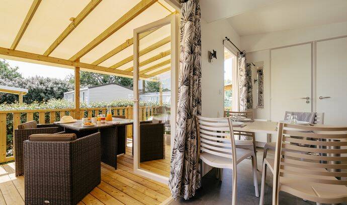 Mobil-home | Premium | 2 Ch. | 4/6 pers. | Terrasse Lounge | A/C 1