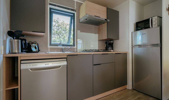 Mobil-home | Premium | 3 Ch. | 6 pers. | Terrasse surélevée | A/C 3