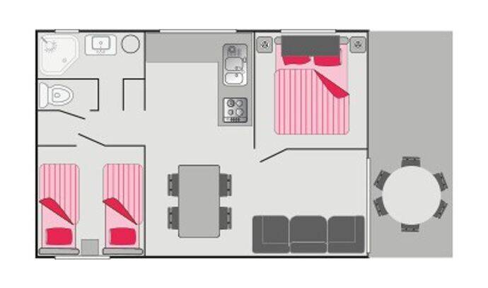 Appartement | Autre hébergement | 2 Ch. | 4/6 pers. | A/C | TV 3