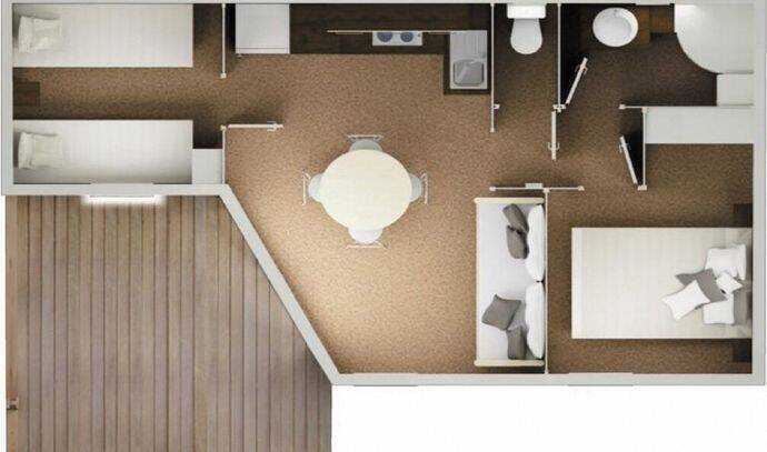 Chalet | Classic | 2 Ch. | 4 pers. | Terrasse surélevée 4