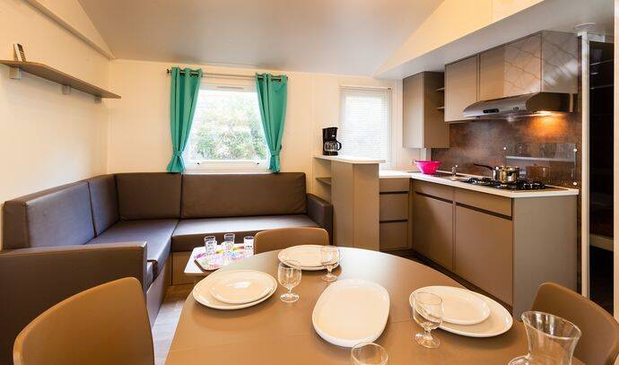 Mobil-home | Comfort | 2 Ch. | 4 pers. | Terrasse surélevée | A/C 4