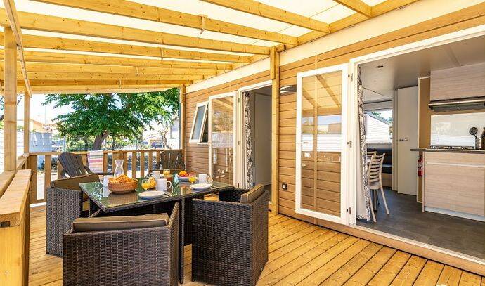 Mobil-home | Comfort | 2 Ch. | 4 pers. | Terrasse surélevée | A/C 1