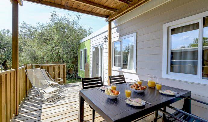 Mobil-home | Comfort | 2 Ch. | 4 pers. | Terrasse surélevée | A/C 1