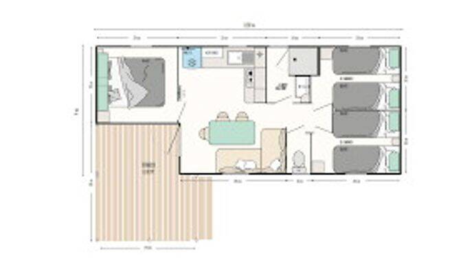 Mobil-home | Comfort | 3 Ch. | 6 pers. | Terrasse simple 7