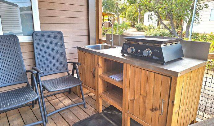 Mobil-home | Premium | 2 Ch. | 4/6 pers. | Terrasse Lounge | A/C 1