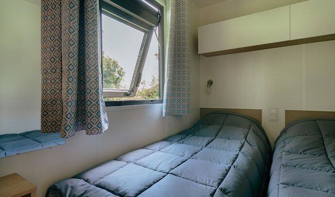 Mobil-home | Premium | 3 Ch. | 6 pers. | Terrasse surélevée | A/C 6