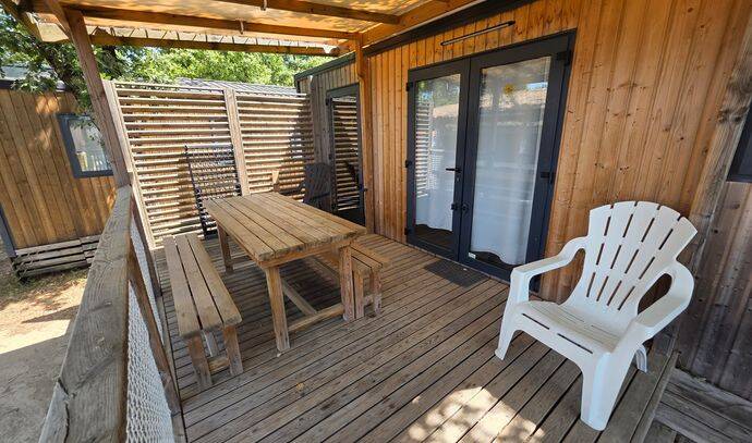 Mobil-home | Premium | 3 Ch. | 6 pers. | Terrasse surélevée | A/C 1