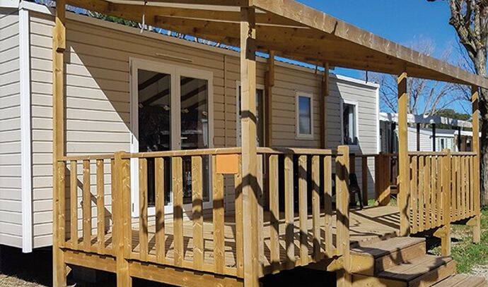 Mobil-home | Premium | 3 Ch. | 6 pers. | Terrasse surélevée | A/C 1