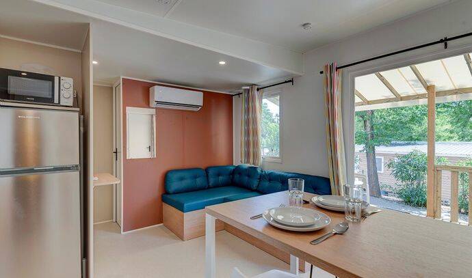 Mobil-home | Premium | 3 Ch. | 6 pers. | Terrasse surélevée | A/C 2