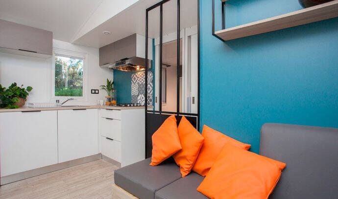 Mobil-home | Premium | 3 Ch. | 6 pers. | Terrasse surélevée | A/C 2