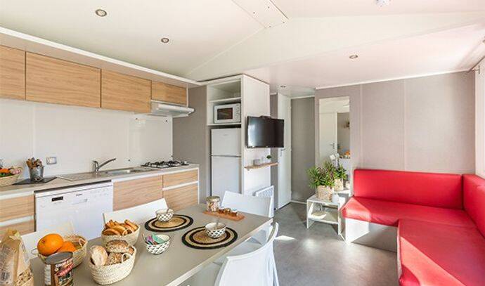 Mobil-home | Premium | 3 Ch. | 6 pers. | Terrasse surélevée | TV 1